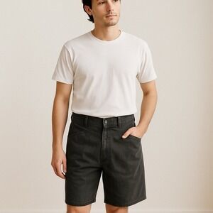 Marithe François Girbaud‎ Denim Shorts Mens 42 Gray Baggy Y2K Streetwear Retro